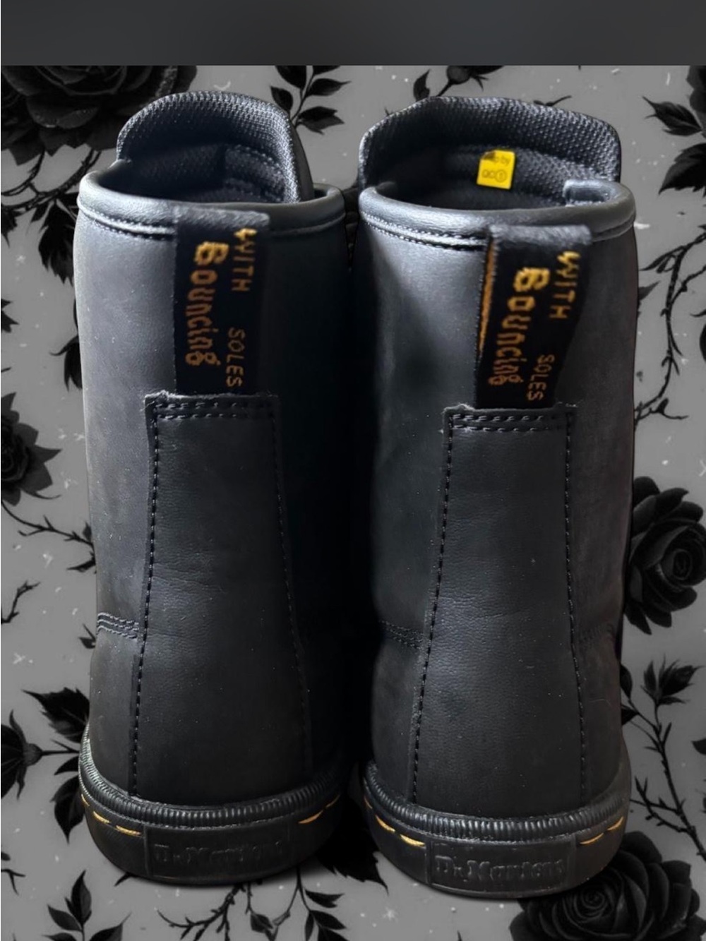 Dr. Martens Black Lace-Up Womens Boots - Picture 2 of 5